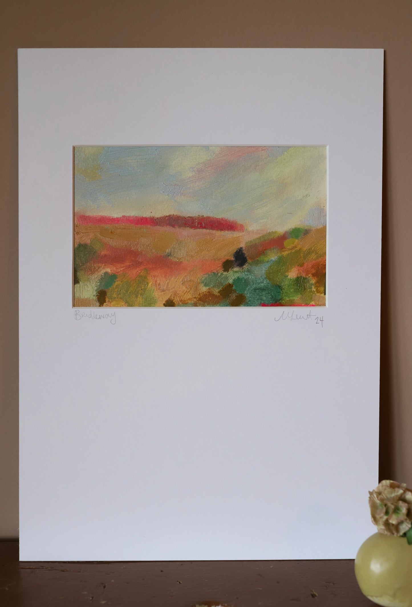 Bridleway oil painting on paper