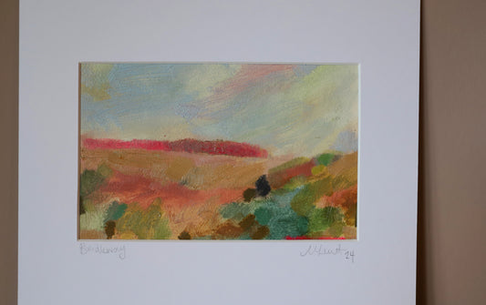 Bridleway oil painting on paper