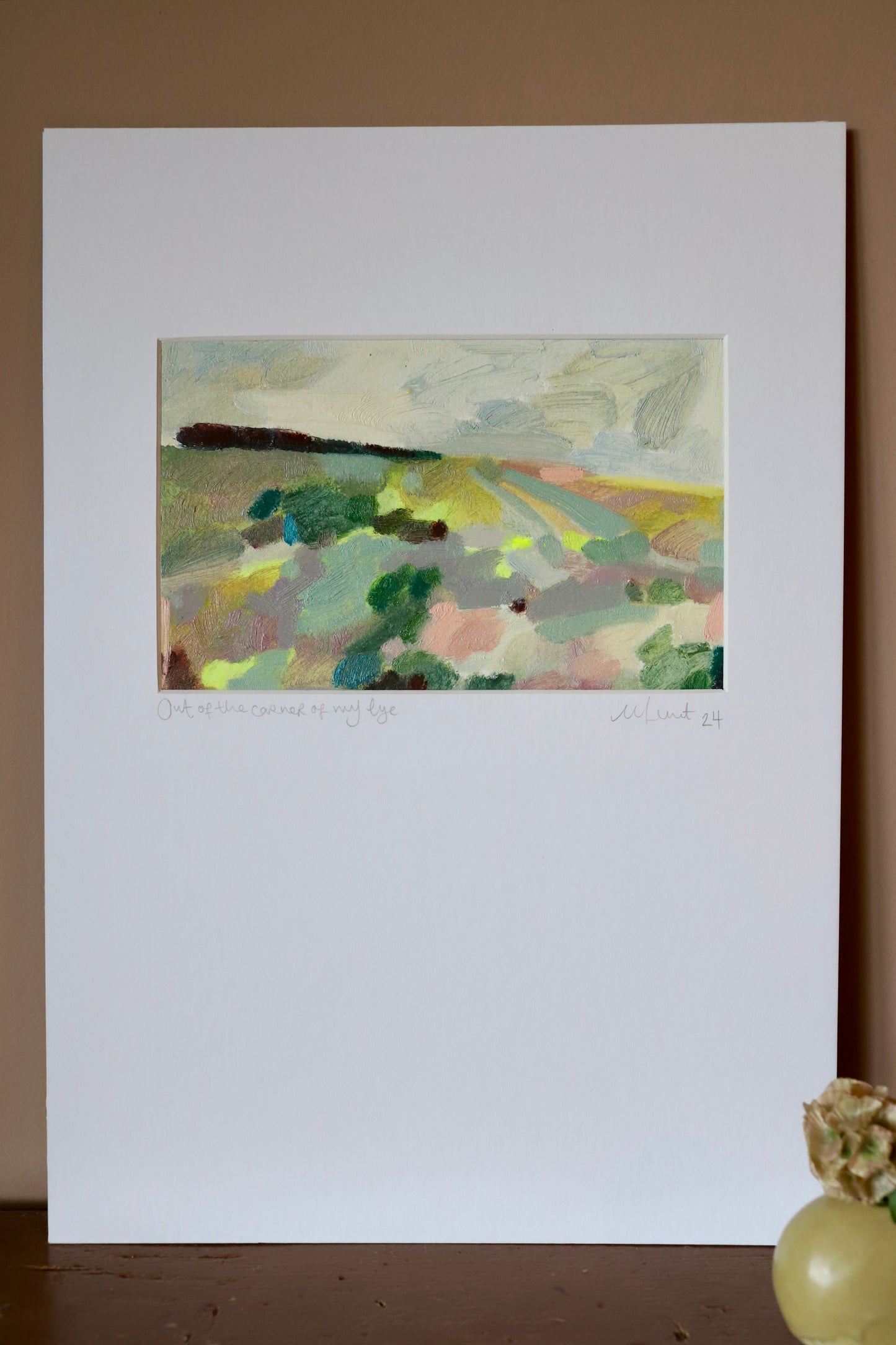 Out of the Corner of my Eye oil painting on paper