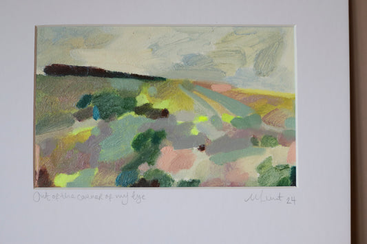 Out of the Corner of my Eye oil painting on paper