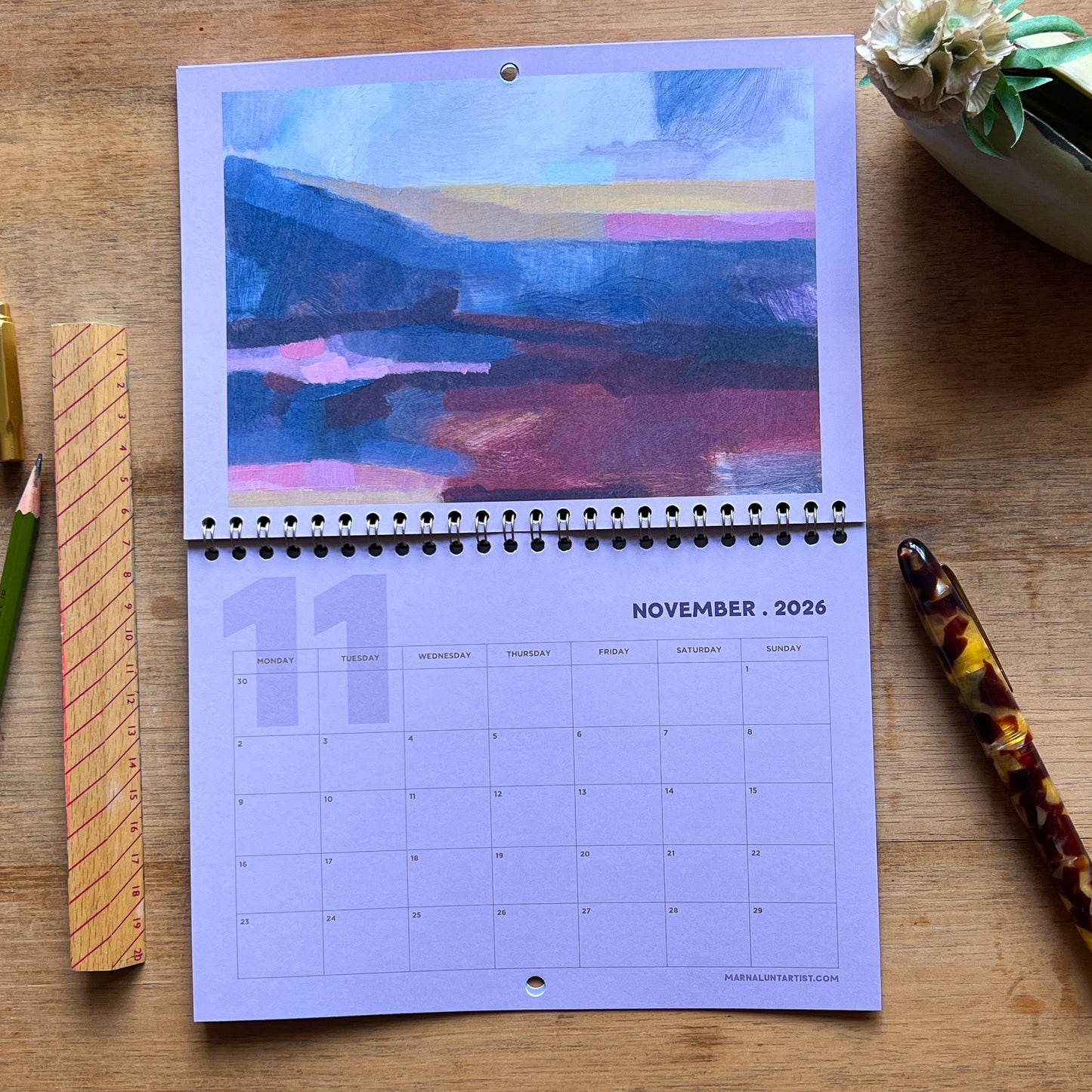 2026 Landscape Calendar A5