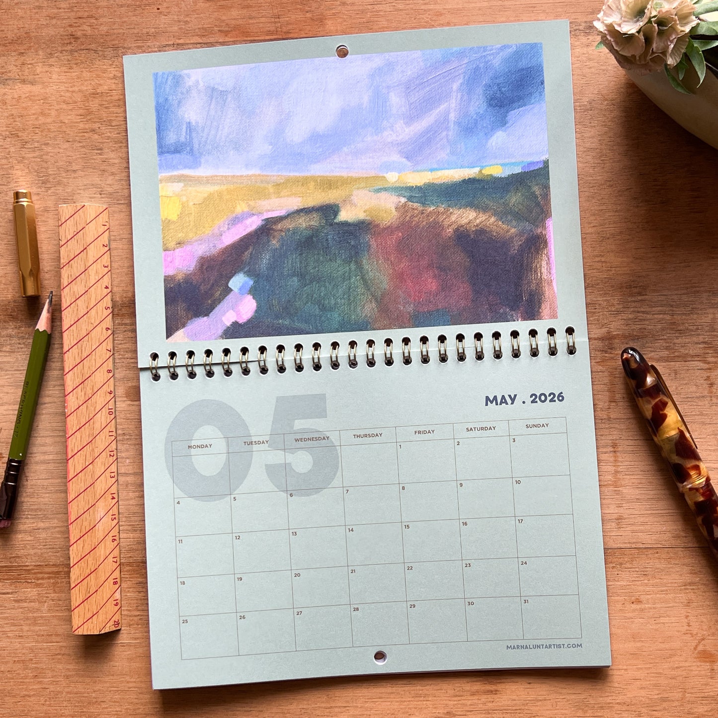2026 Landscape Calendar A5