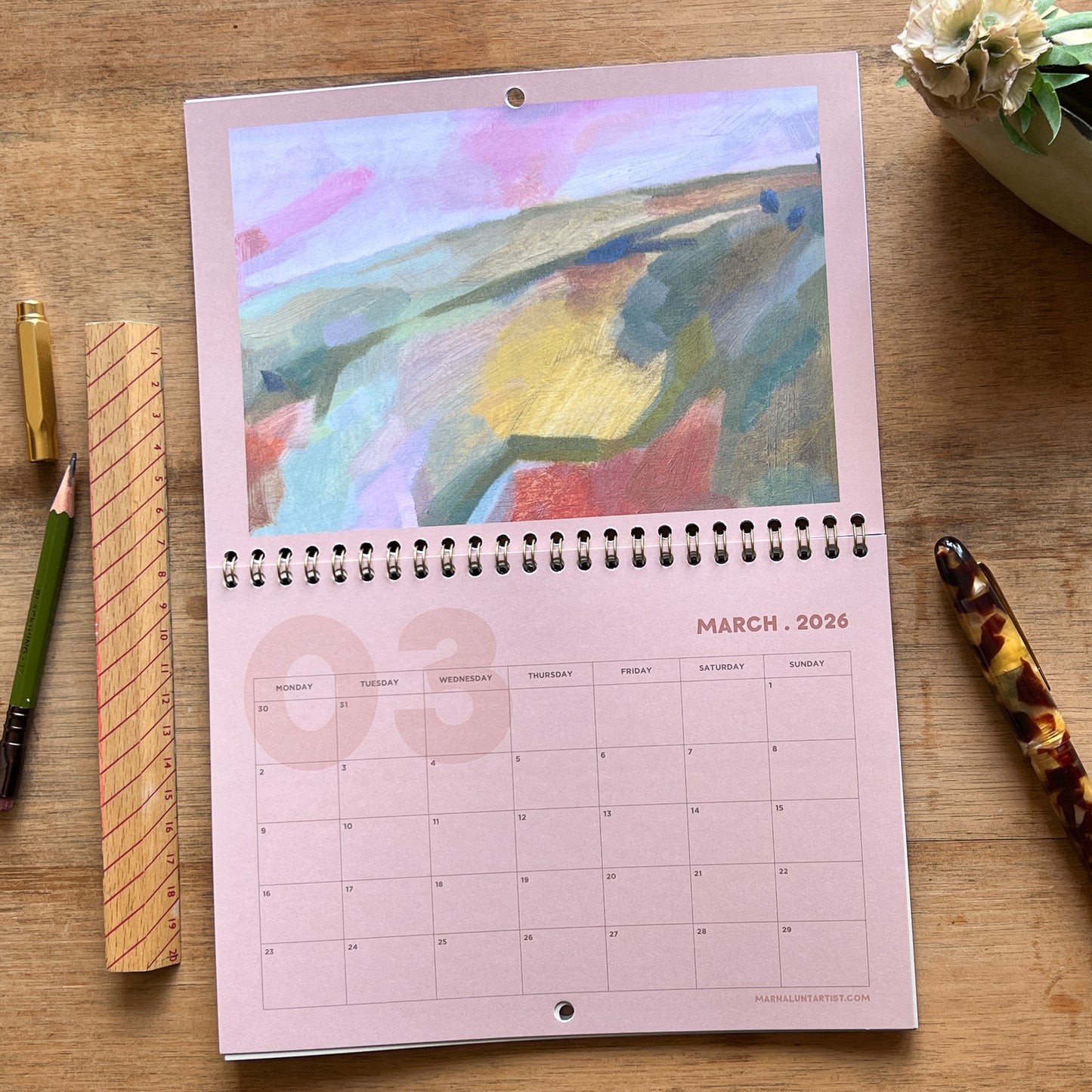 2026 Landscape Calendar A5
