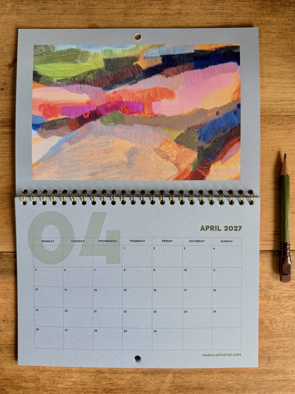 2027 Landscape Calendar A5