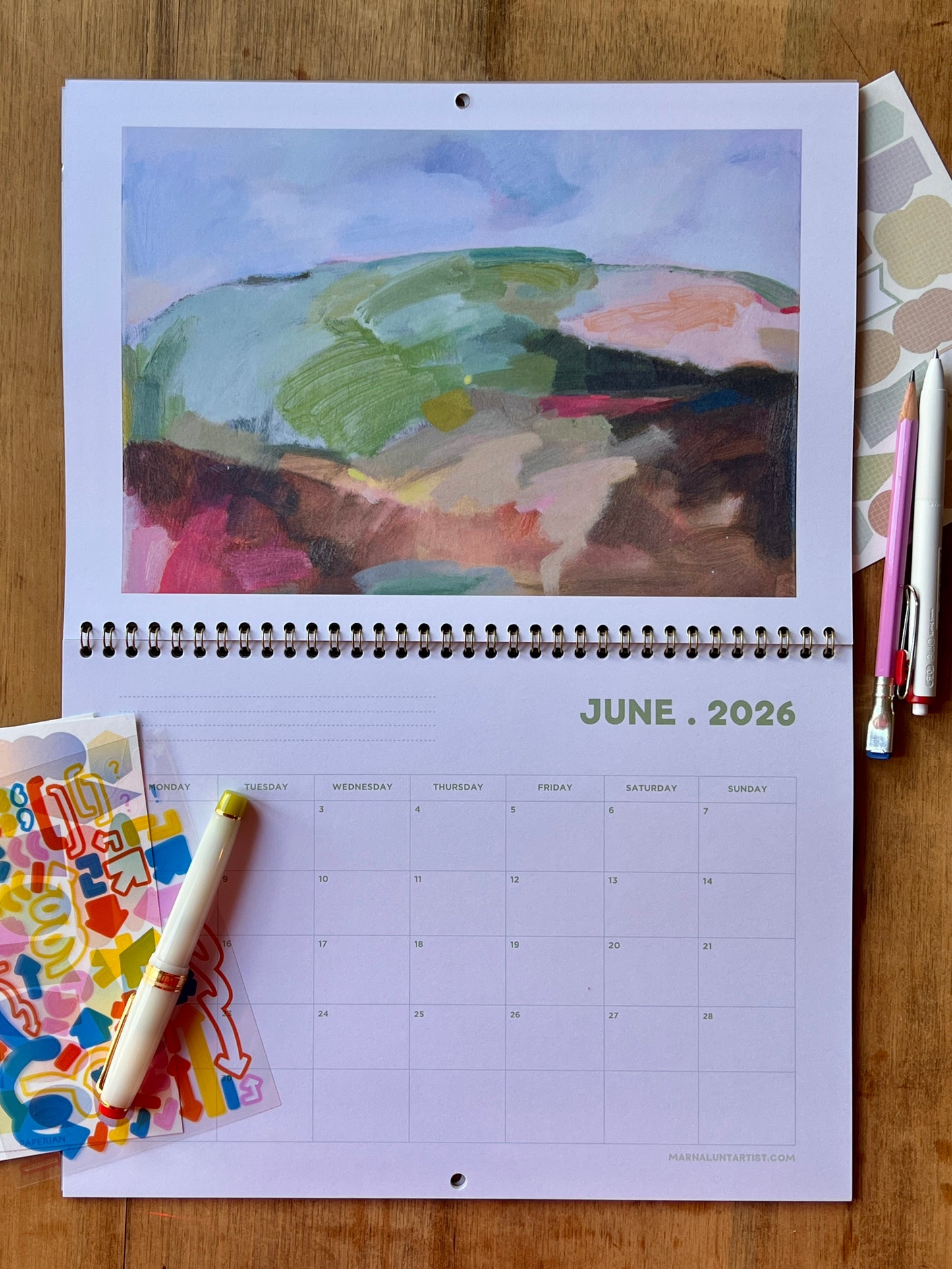 2026 wall calendar A4