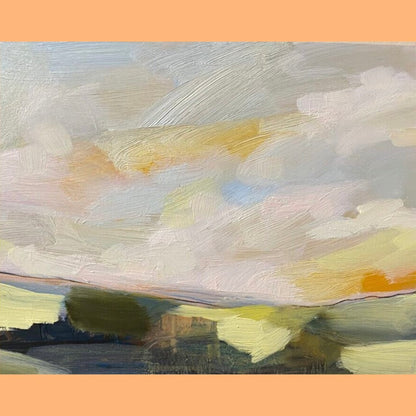 Peach melba Skies greeting card