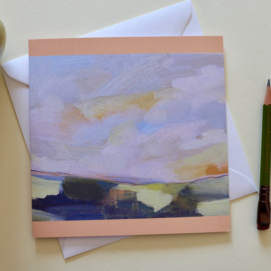 Peach melba Skies greeting card