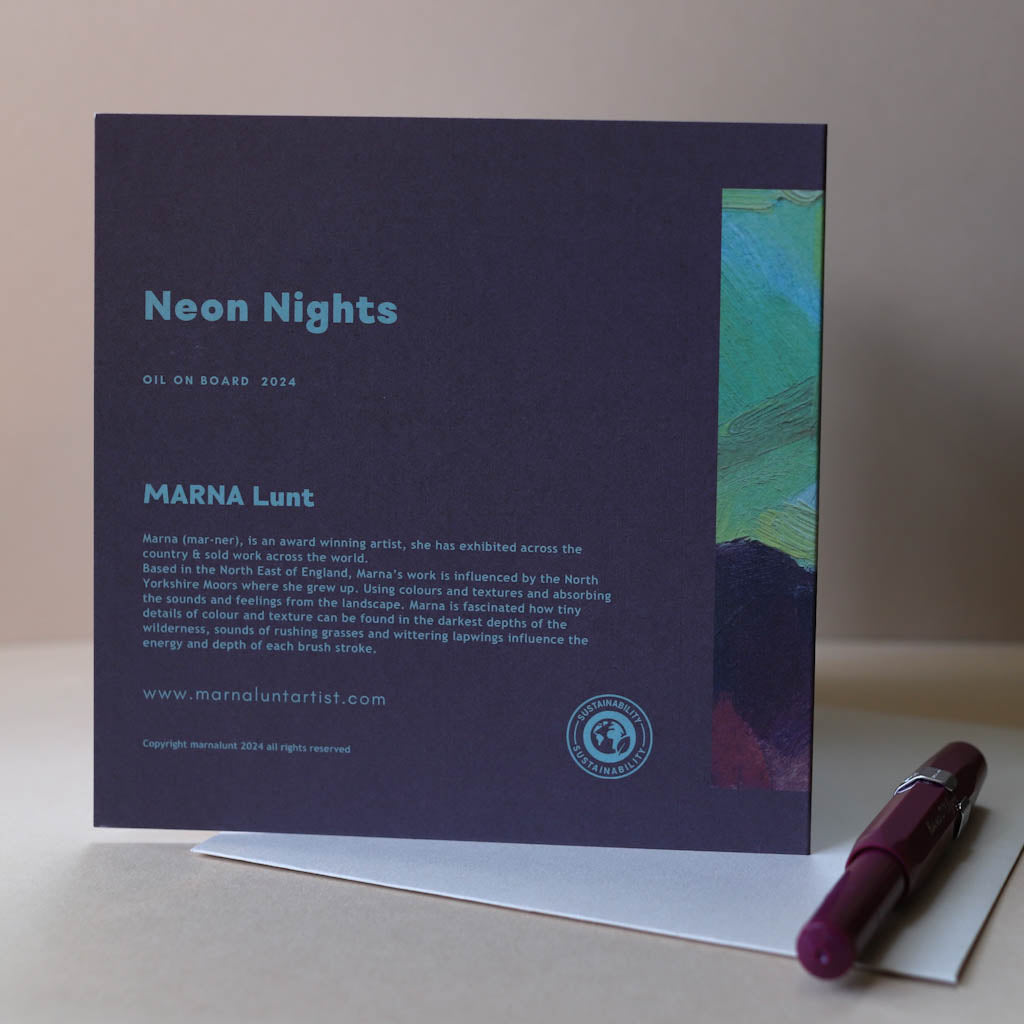 Neon Nights greeting card